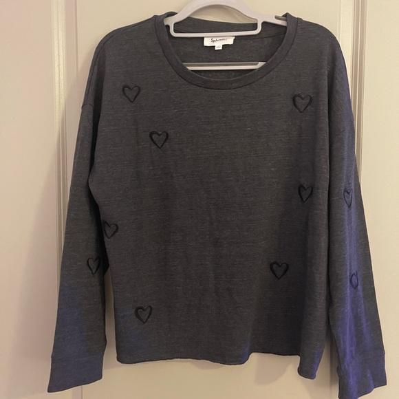 Splendid W’s Amour Sweatshirt Heather Charcoal in Size Medium - Picture 3 of 10